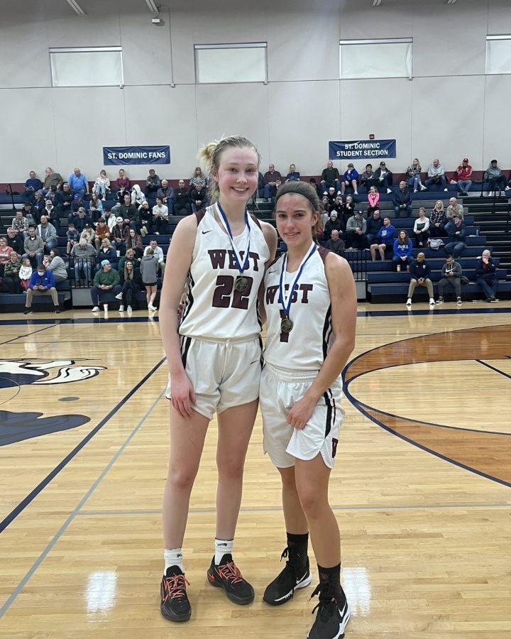 From left to right: All-Tournament team members Mia Nicastro and Lily Jackson.