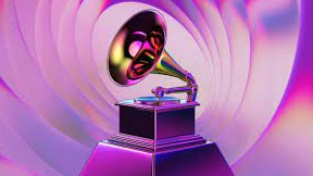 A picture of the Grammy trophy.