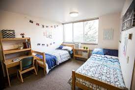 A university dorm room.