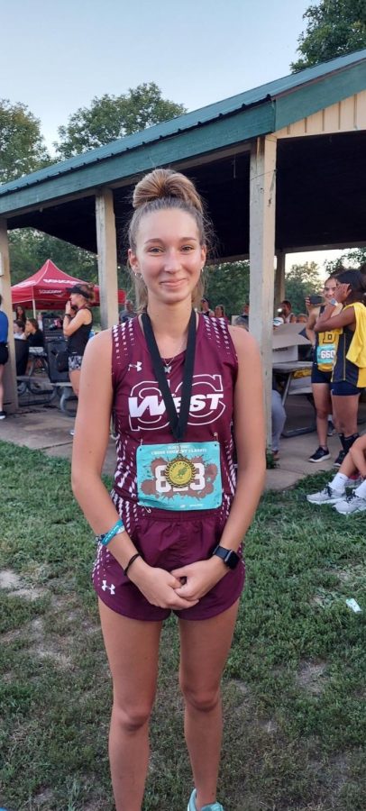 Junior Avery Jackson, who placed 23rd in the Fleet Feet Arnold race.